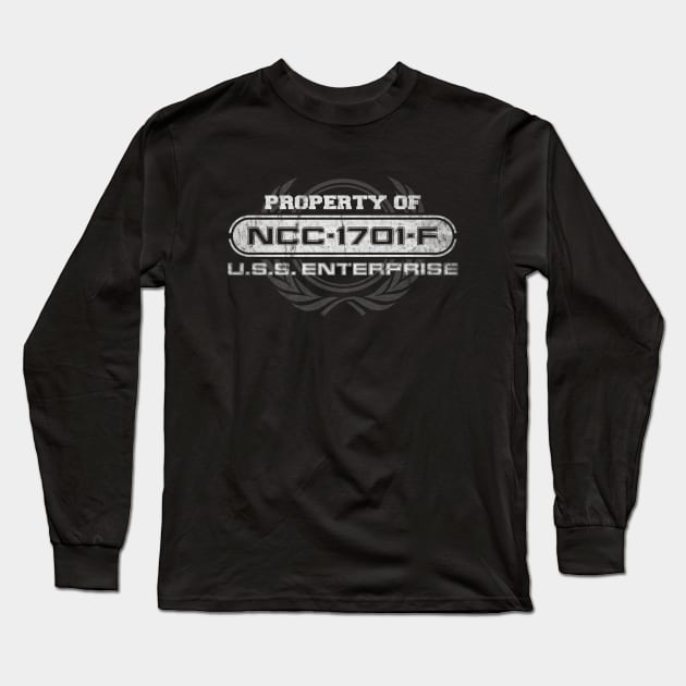 Vinage Property of NCC1701F Long Sleeve T-Shirt by JWDesigns